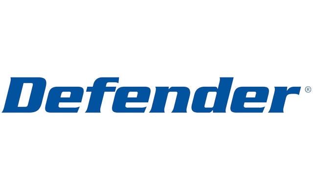 bioaqualife: The image shows the word "Defender" in bold, blue, italicized font on a light gray background.